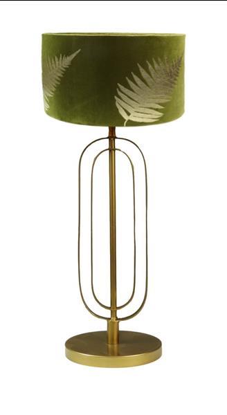 Grote foto ronde lampkap met print 25x25x18 olijfgroen goud velve huis en inrichting lampenkappen