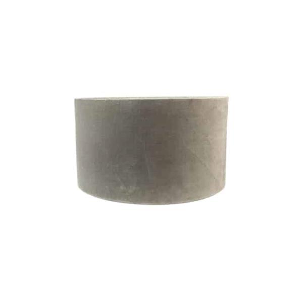 Grote foto ronde lampenkap 25x25x18 lichtgrijs velvet huis en inrichting lampenkappen