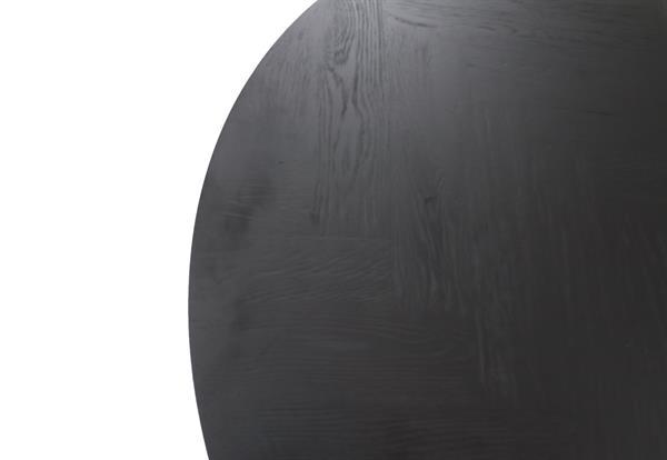 Grote foto tafeltop fishbone rond 130x130x4 zwart eiken huis en inrichting eettafels