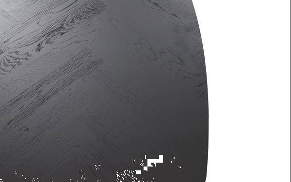Grote foto tafeltop fishbone ovaal 240x110x4 zwart eiken huis en inrichting eettafels