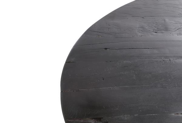 Grote foto ovaal tafelblad 200x100x5 5.5 zwart gerecycled mangoho huis en inrichting eettafels