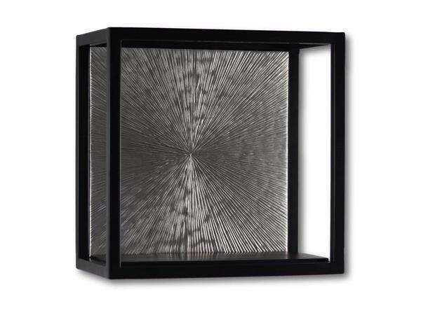 Grote foto wandbox fletcher 25x18x25 zilver zwart ijzer aluminium huis en inrichting overige