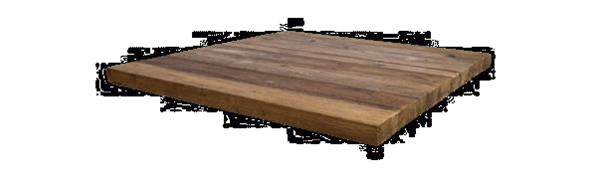 Grote foto tafelblad vierkant 80x80x4 blank teak huis en inrichting eettafels