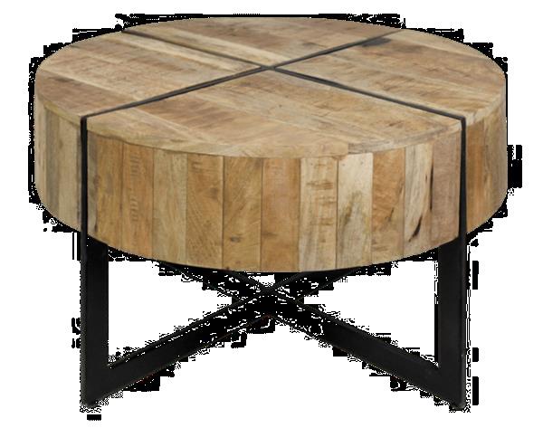 Grote foto salontafel jackson 75 cm mangohout ijzer huis en inrichting eettafels