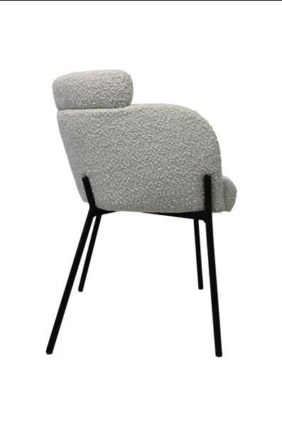 Grote foto eetkamerstoel luca wit stof metaal set van 2 huis en inrichting stoelen