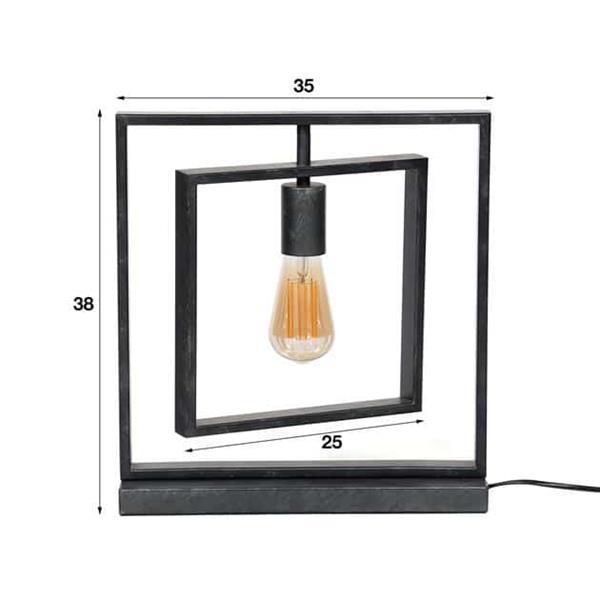 Grote foto tafellamp 1l turn square charcoal huis en inrichting tafellampen