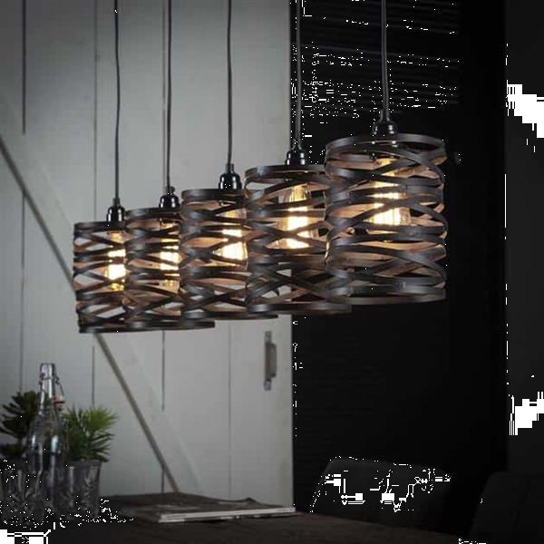 Grote foto hanglamp 5x 17 spindle slate grey huis en inrichting overige