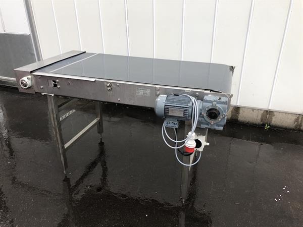 Grote foto br el translat b50 vlakke transportband 150 x 72 cm rvs agrarisch transportbanden