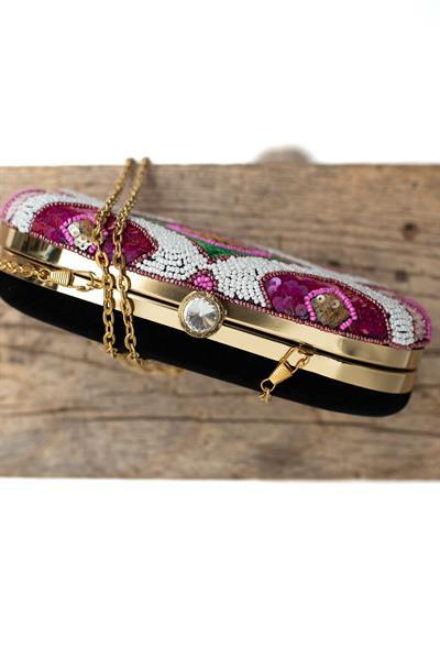 Grote foto hard case clutch met kraaltjes sieraden tassen en uiterlijk damestassen