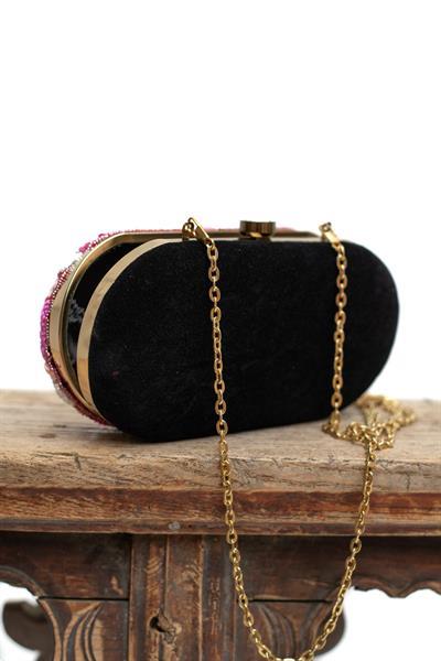 Grote foto hard case clutch met kraaltjes sieraden tassen en uiterlijk damestassen