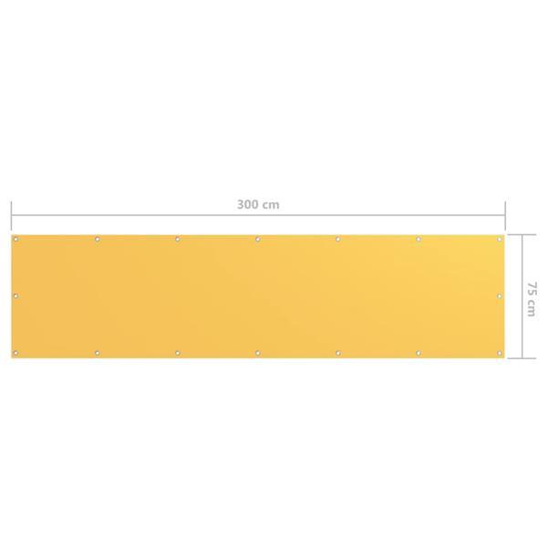 Grote foto vidaxl cran de balcon jaune 75x300 cm tissu oxford tuin en terras overige tuin en terras