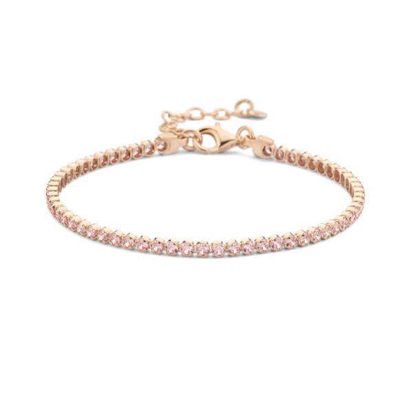 Grote foto tennisarmband roze zirkonia 2 4 mm 16 3 cm sieraden tassen en uiterlijk armbanden voor haar