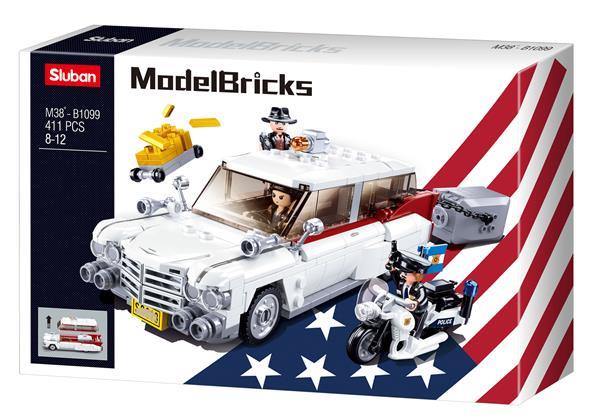 Grote foto sluban amerikaanse overvallers wagen kinderen en baby duplo en lego