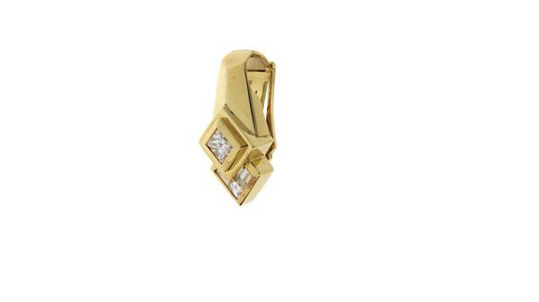 Grote foto gouden cliphanger met diamant 18 krt 1597.5 sieraden tassen en uiterlijk bedels en hangers