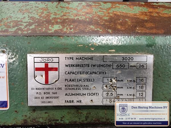Grote foto jorg machines vingerzetbank gebruikte zetbanke 650x1 5mm doe het zelf en verbouw materialen en producten