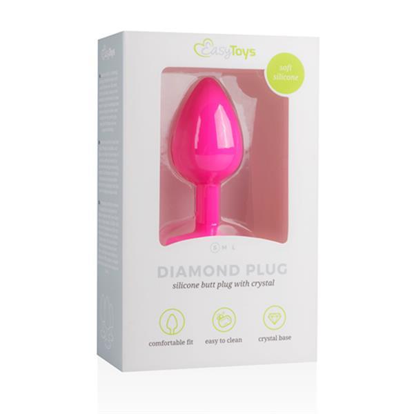 Grote foto diamond plug klein roze erotiek dildo