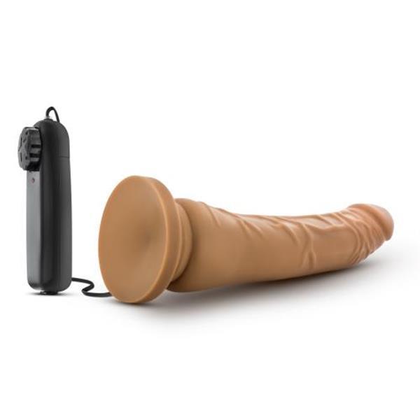Grote foto dr. skin vibrator met zuignap 21 cm mocha erotiek vibrators
