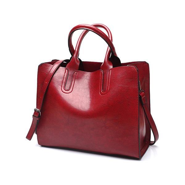 Grote foto large vintage tote bag leather casual shoulder handbag sieraden tassen en uiterlijk damestassen