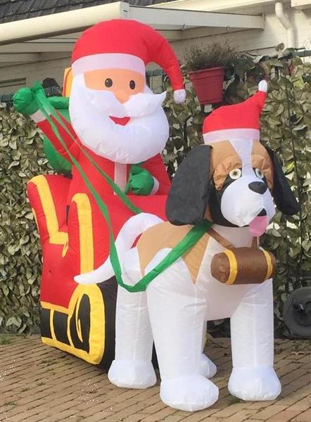 Grote foto sint bernard opblaasbaar met slee dieren en toebehoren toebehoren