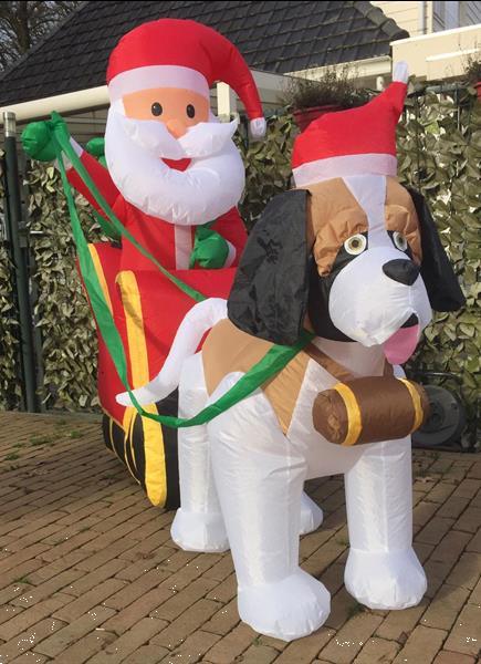 Grote foto sint bernard opblaasbaar met slee dieren en toebehoren toebehoren
