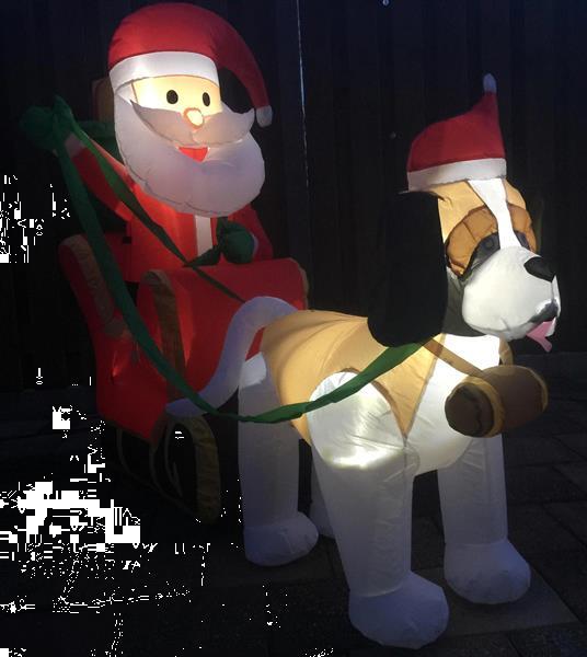 Grote foto sint bernard opblaasbaar met slee dieren en toebehoren toebehoren
