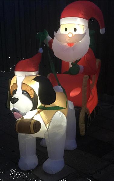 Grote foto sint bernard opblaasbaar met slee dieren en toebehoren toebehoren