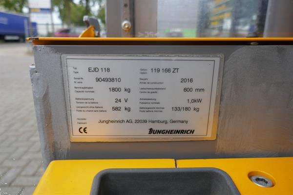 Grote foto vs 20929 elektrische stapelaar jungheinrichemd118i initiele lift 1860mm doe het zelf en verbouw hefwerktuigen