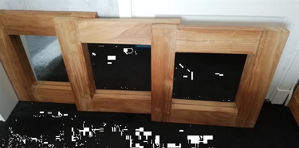Grote foto 3 wandspiegels met houten omlijsting huis en inrichting spiegels