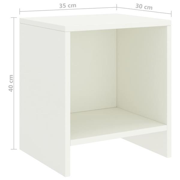 Grote foto vidaxl tables de chevet 2 pcs blanc 35x30x40 cm bois de pin huis en inrichting complete slaapkamers