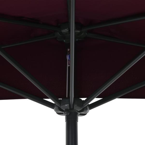 Grote foto vidaxl parasol de balcon m t en aluminium bordeaux 270x135x2 tuin en terras overige tuin en terras