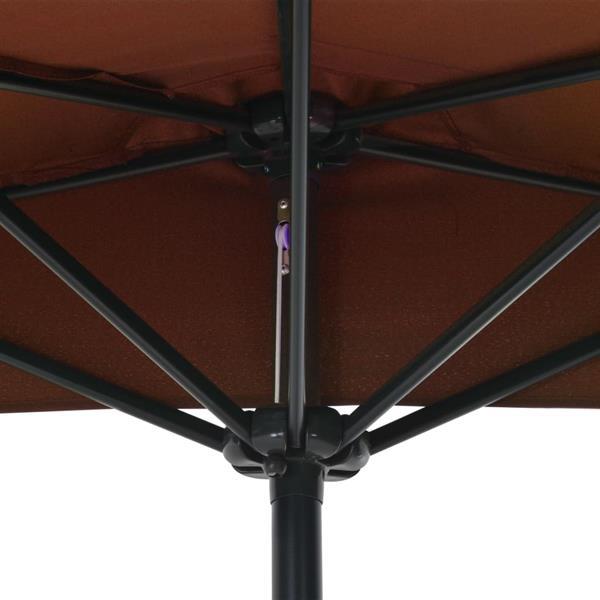 Grote foto vidaxl parasol de balcon et m t en aluminium terre cuite 270 tuin en terras overige tuin en terras