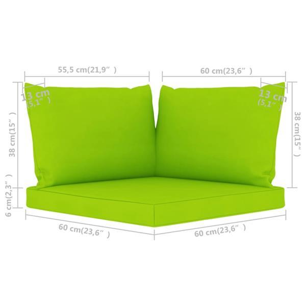 Grote foto vidaxl coussins de canap palette 3 pcs vert vif tissu huis en inrichting woningdecoratie