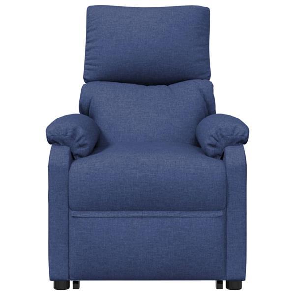 Grote foto vidaxl fauteuil de massage inclinable bleu tissu huis en inrichting stoelen