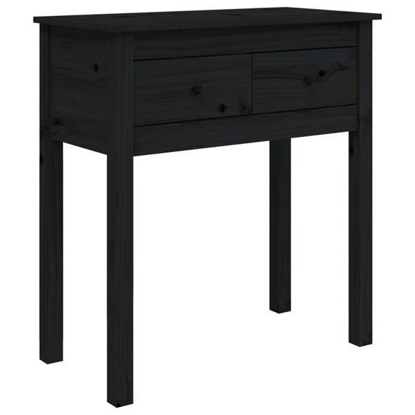 Grote foto vidaxl table console noir 70x35x75 cm bois massif de pin huis en inrichting eettafels