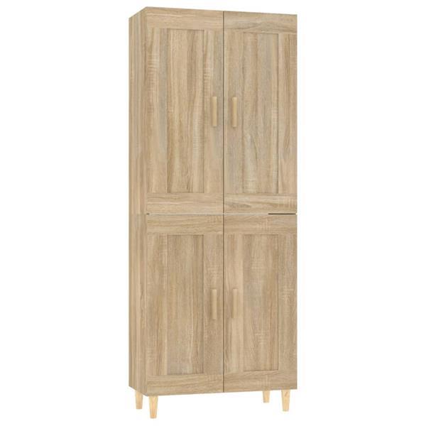 Grote foto vidaxl buffet haut ch ne sonoma 69 5x34x180 cm bois d ing ni huis en inrichting overige