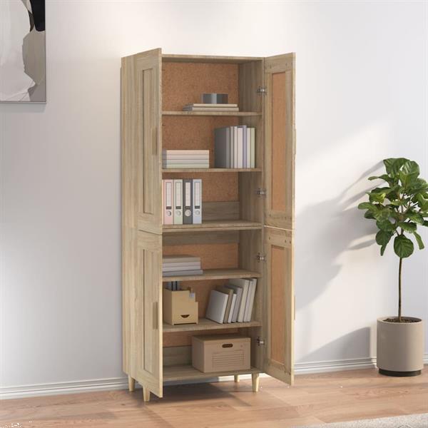 Grote foto vidaxl buffet haut ch ne sonoma 69 5x34x180 cm bois d ing ni huis en inrichting overige