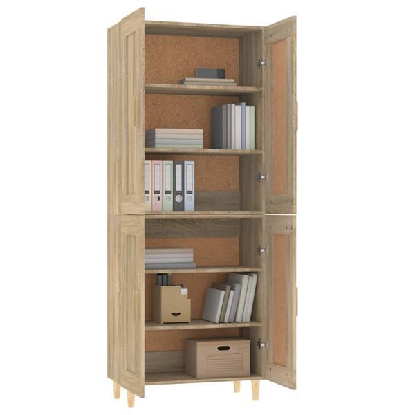 Grote foto vidaxl buffet haut ch ne sonoma 69 5x34x180 cm bois d ing ni huis en inrichting overige