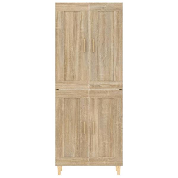 Grote foto vidaxl buffet haut ch ne sonoma 69 5x34x180 cm bois d ing ni huis en inrichting overige