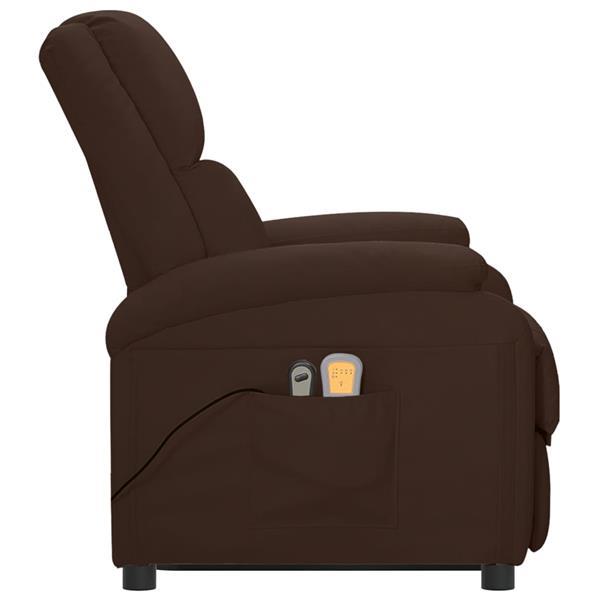 Grote foto vidaxl fauteuil de massage lectrique marron similicuir huis en inrichting stoelen