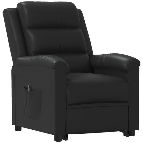 Grote foto vidaxl fauteuil inclinable noir similicuir huis en inrichting stoelen