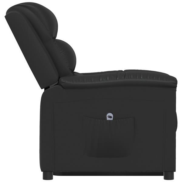Grote foto vidaxl fauteuil inclinable noir similicuir huis en inrichting stoelen