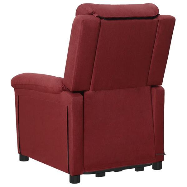 Grote foto vidaxl fauteuil inclinable de massage rouge bordeaux tissu huis en inrichting stoelen