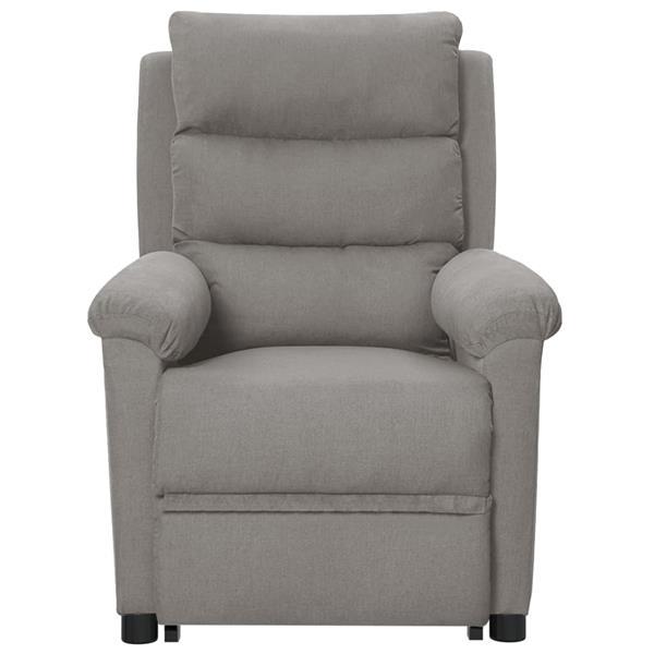 Grote foto vidaxl fauteuil inclinable de massage gris clair tissu huis en inrichting stoelen