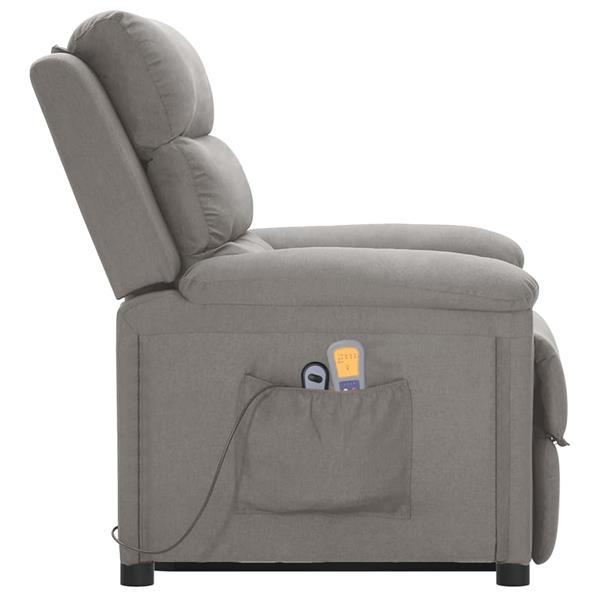 Grote foto vidaxl fauteuil inclinable de massage gris clair tissu huis en inrichting stoelen