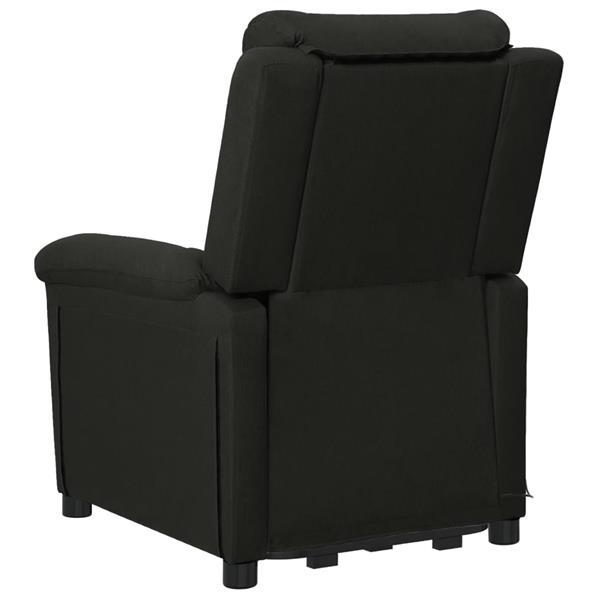 Grote foto vidaxl fauteuil inclinable de massage noir tissu huis en inrichting stoelen