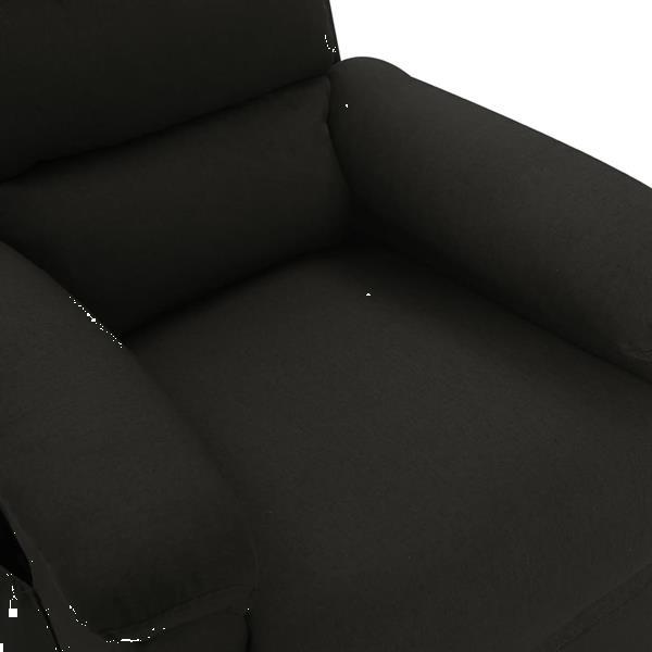 Grote foto vidaxl fauteuil inclinable de massage noir tissu huis en inrichting stoelen