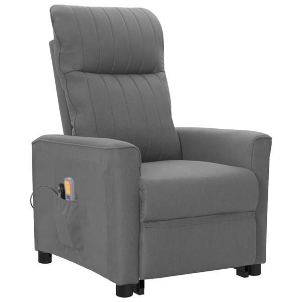 Grote foto vidaxl fauteuil inclinable de massage gris clair tissu huis en inrichting stoelen