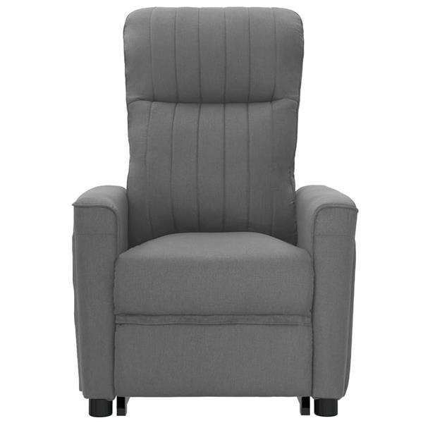 Grote foto vidaxl fauteuil inclinable de massage gris clair tissu huis en inrichting stoelen