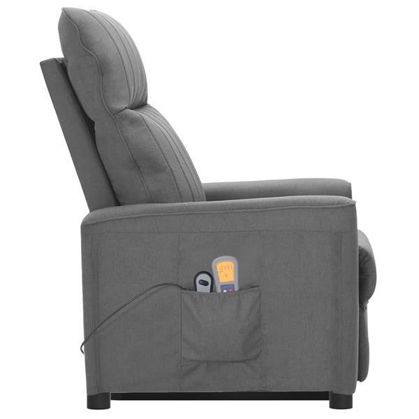Grote foto vidaxl fauteuil inclinable de massage gris clair tissu huis en inrichting stoelen