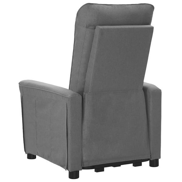 Grote foto vidaxl fauteuil inclinable de massage gris clair tissu huis en inrichting stoelen